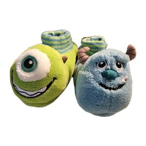 DISNEY PIXAR MONSTERS INC SLIPPERS  Toddler Kids Size 7/8  Sully‎ & Mike